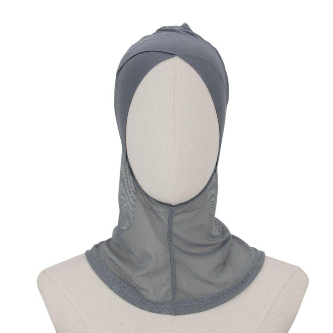 Hijab Untertuch Netz in Silbergrau