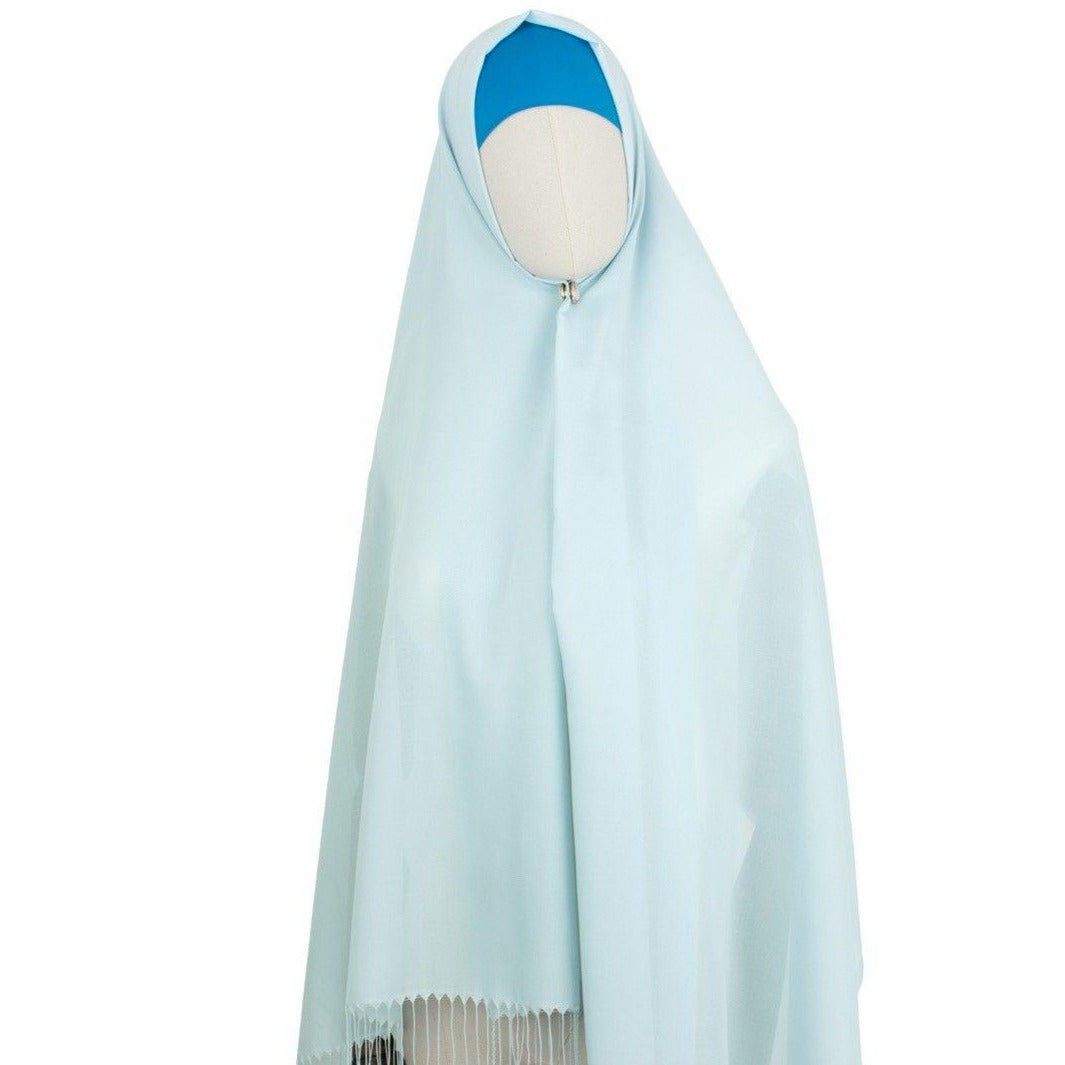 Hijab Style "Fringe" in Pale Turquoise
