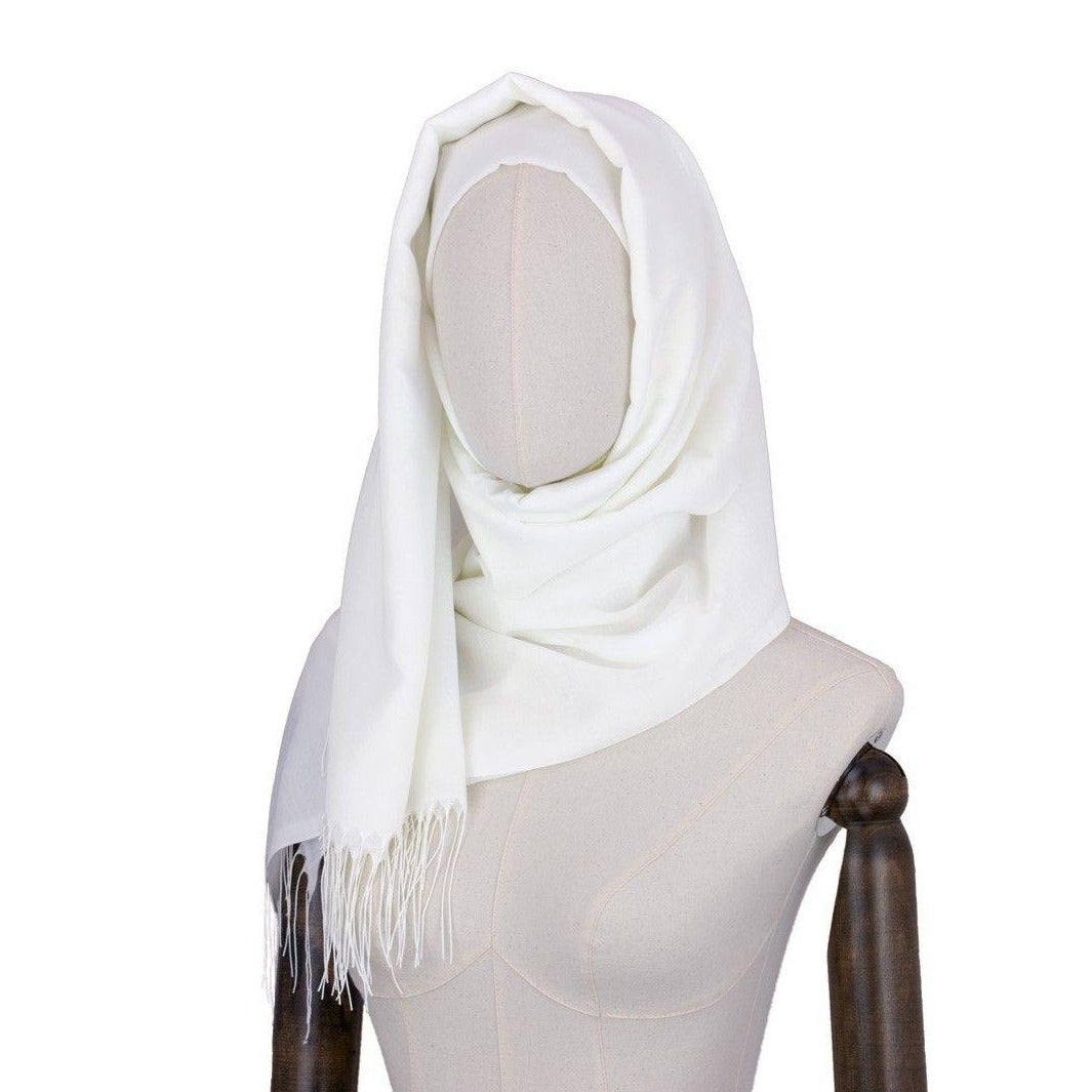 Hijab Kopftuch "Fringe" in Mirror White
