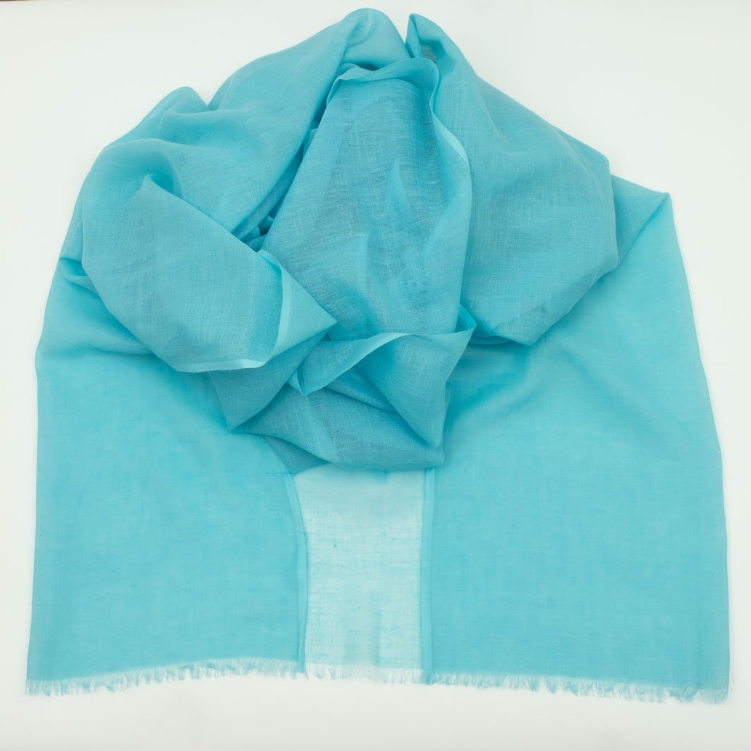 Baumwolle Hijab "Kaska" in Ozean Blau