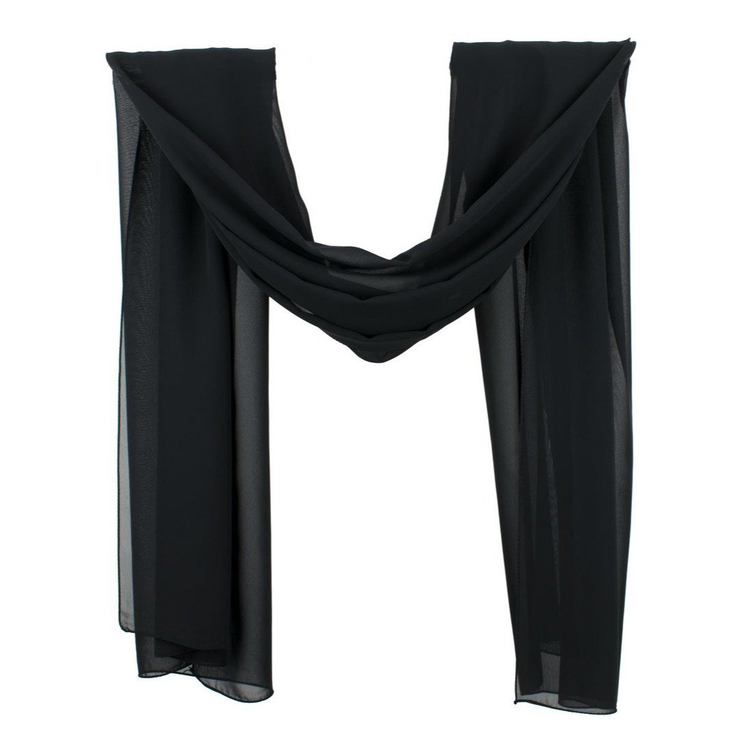Chiffon-Kopftuch Arten-Schwarz