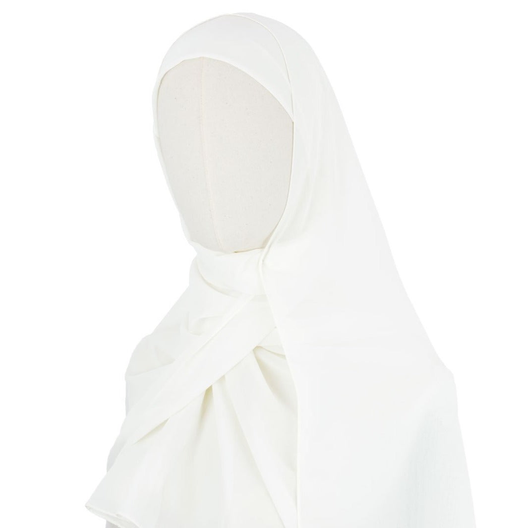 Chiffon Hijab Gentle in Sanft-Weiß