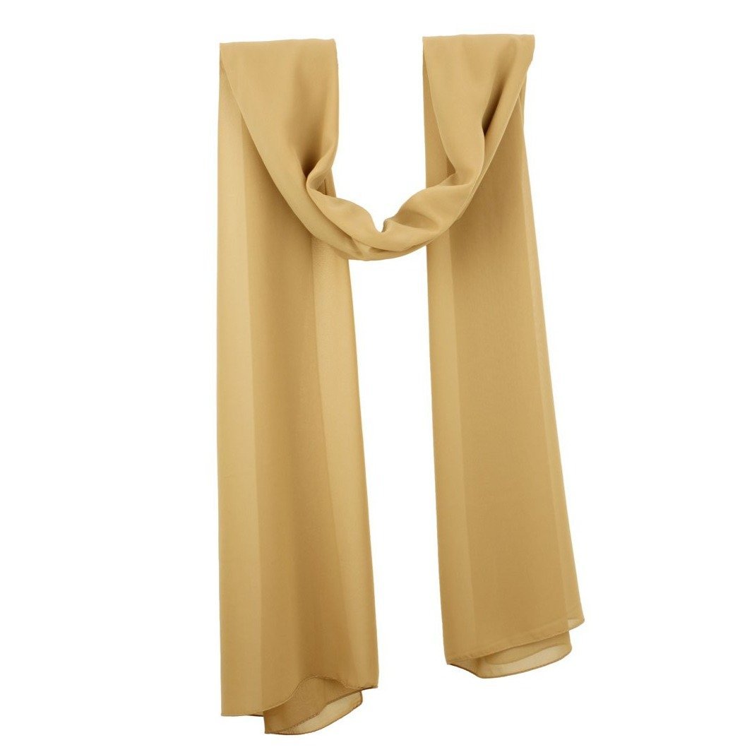 Chiffon Kopftuch Gentle in Dunkel Stroh