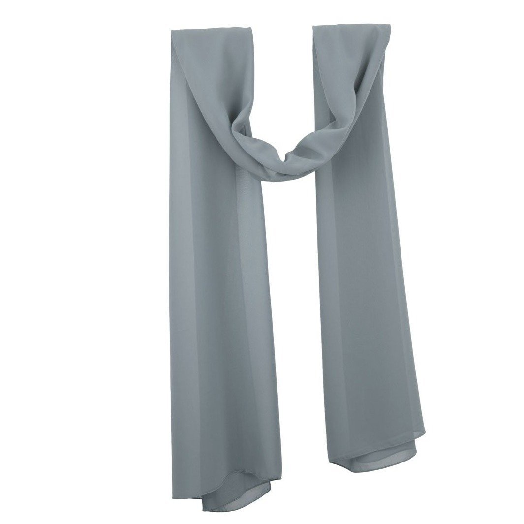 Chiffon Hijab in Silber-Grau