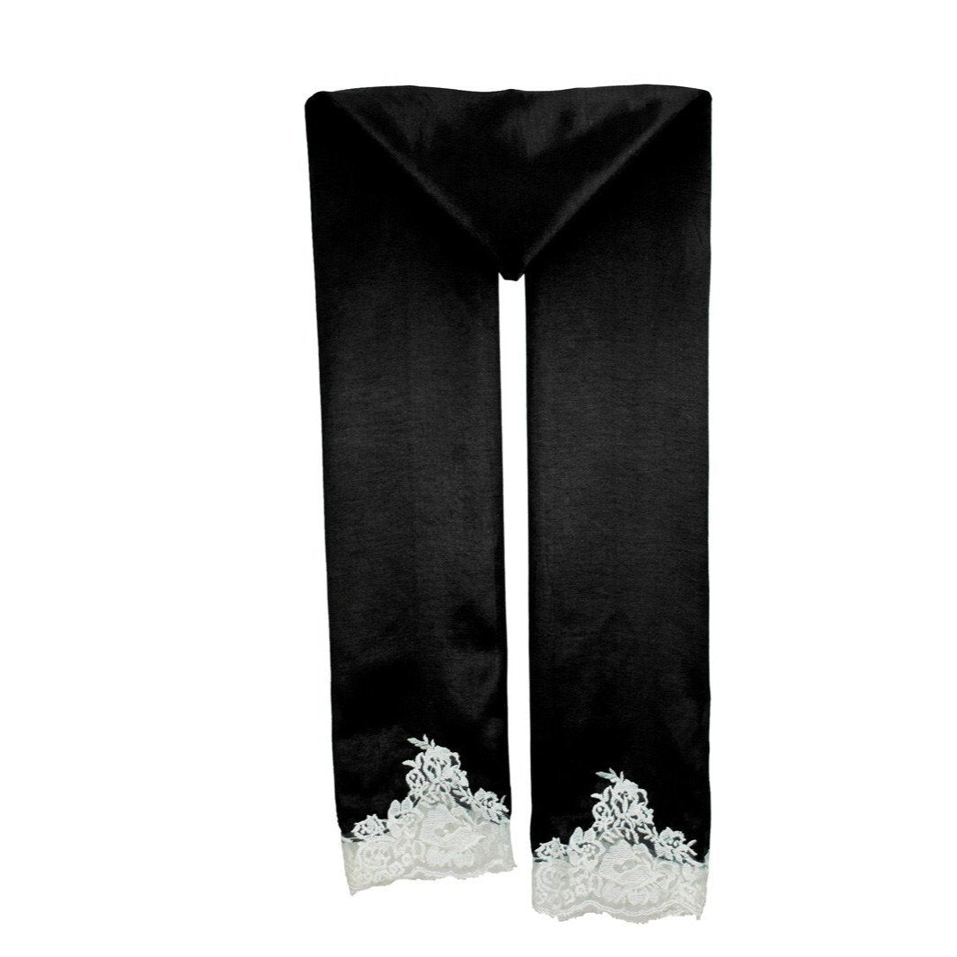 Hijab Style Lace Kopftuch in Schwarz Weiß