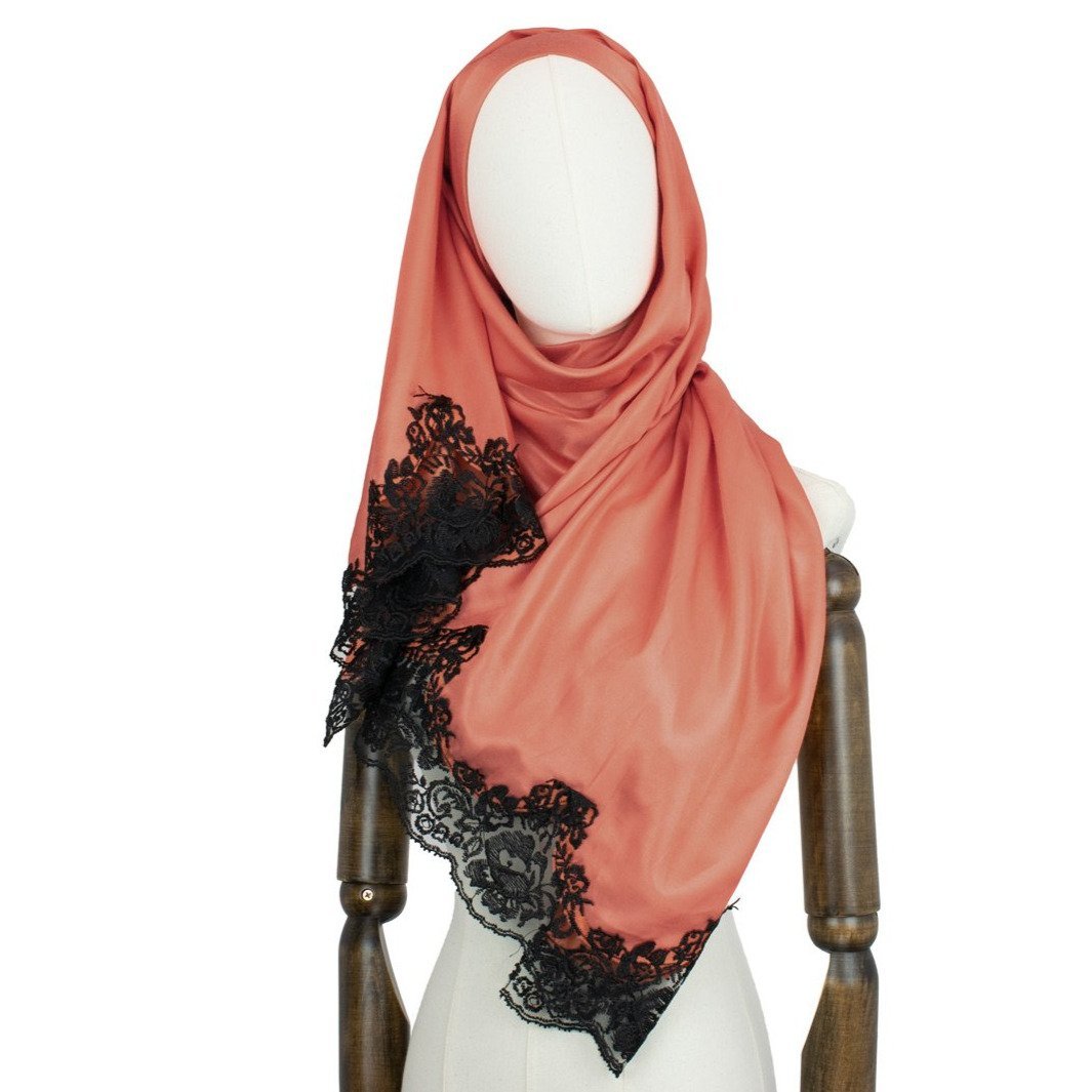 Hijab Style "Lace" Blut-Orange Kopftuch