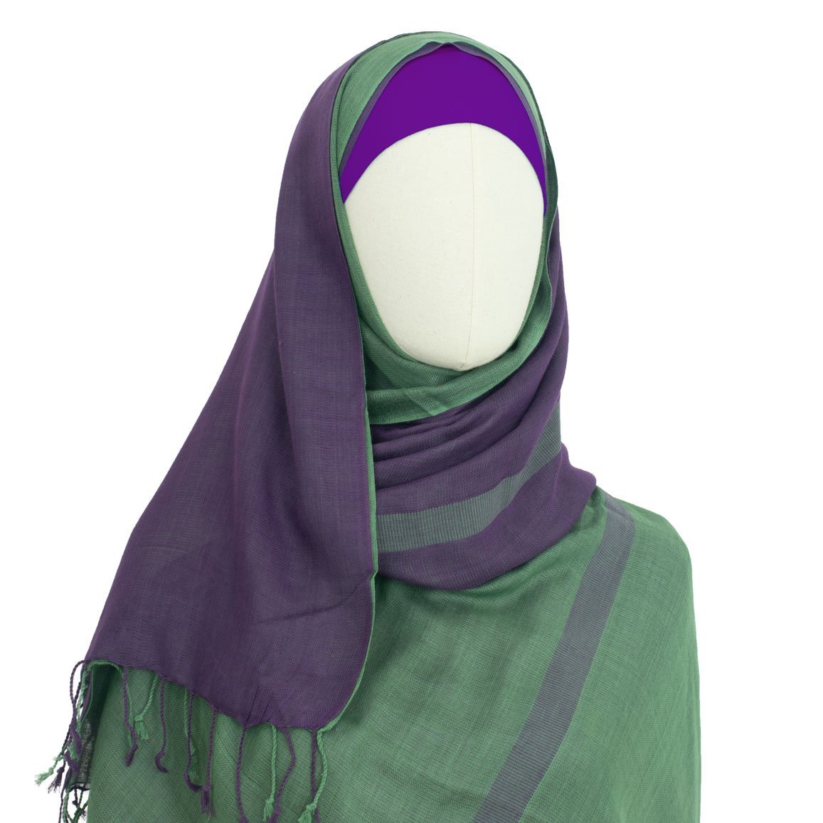 Viskose Hijab Style "Sovran" Aubergine Green