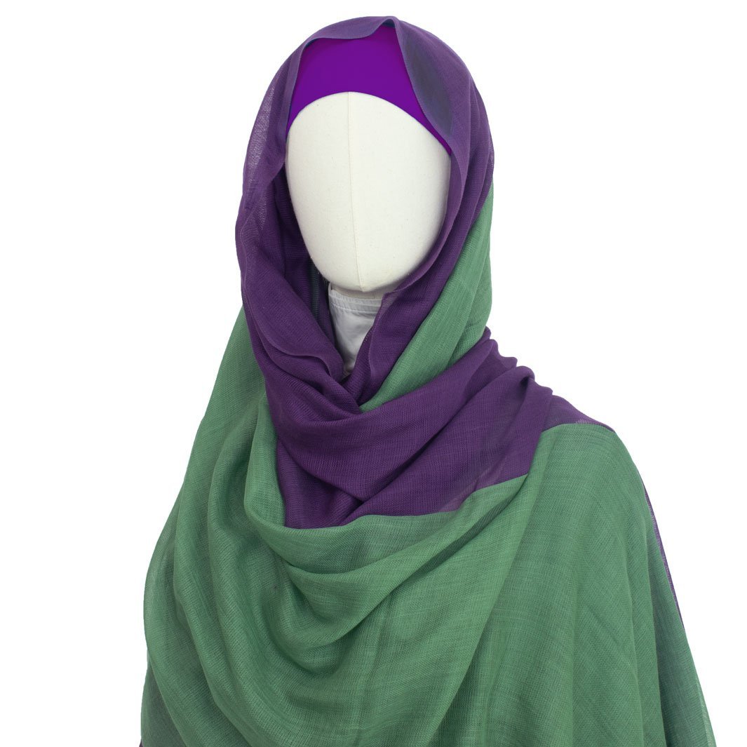 Viskose Hijab Style "Sovran" Aubergine Green