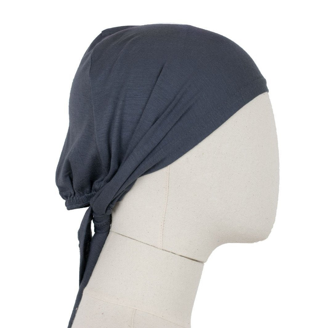 Hijab Untertuch Tie Back in Dunkle Grau