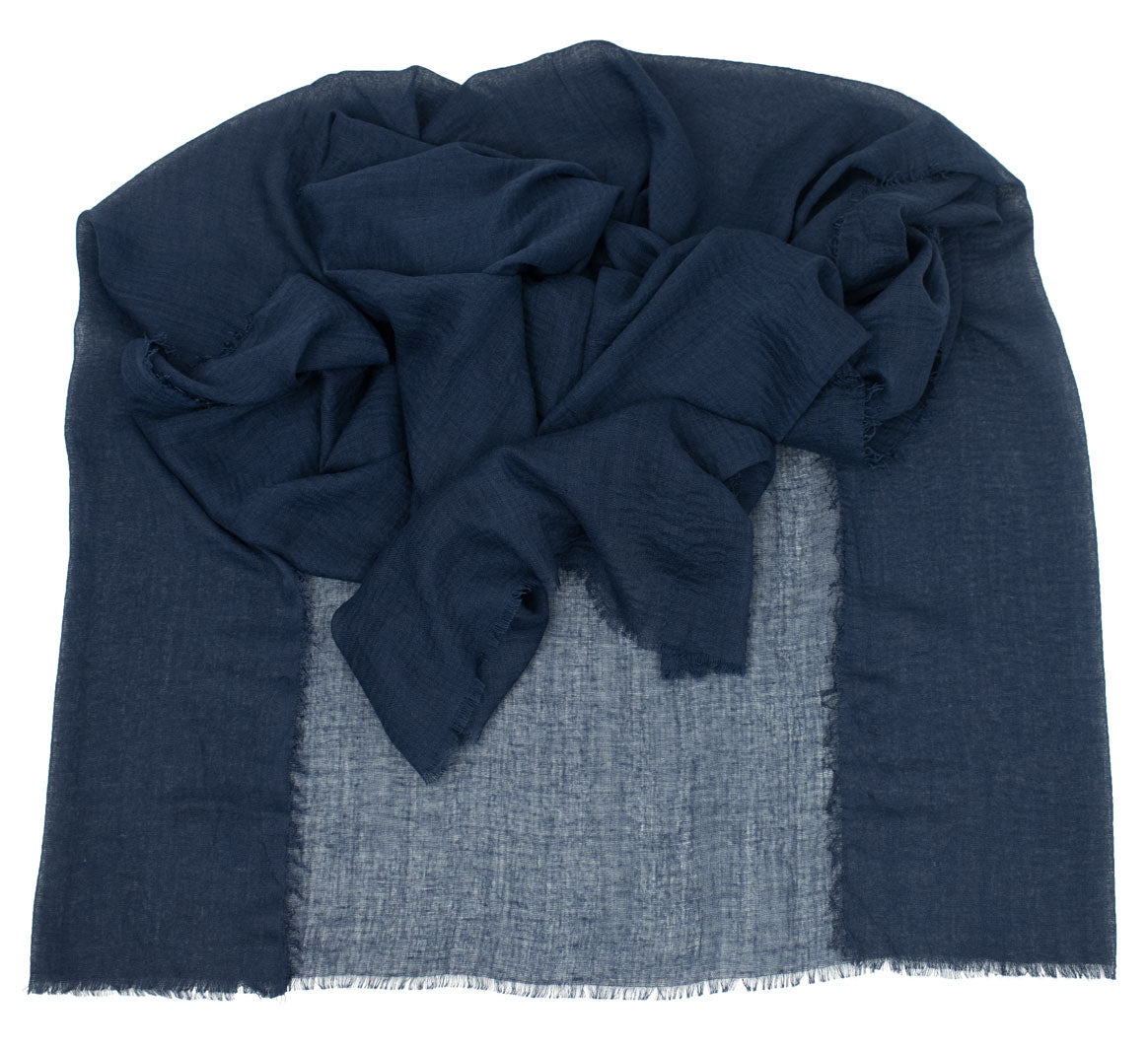 Crinkle Kopftuch Style Alya-Tief Blau