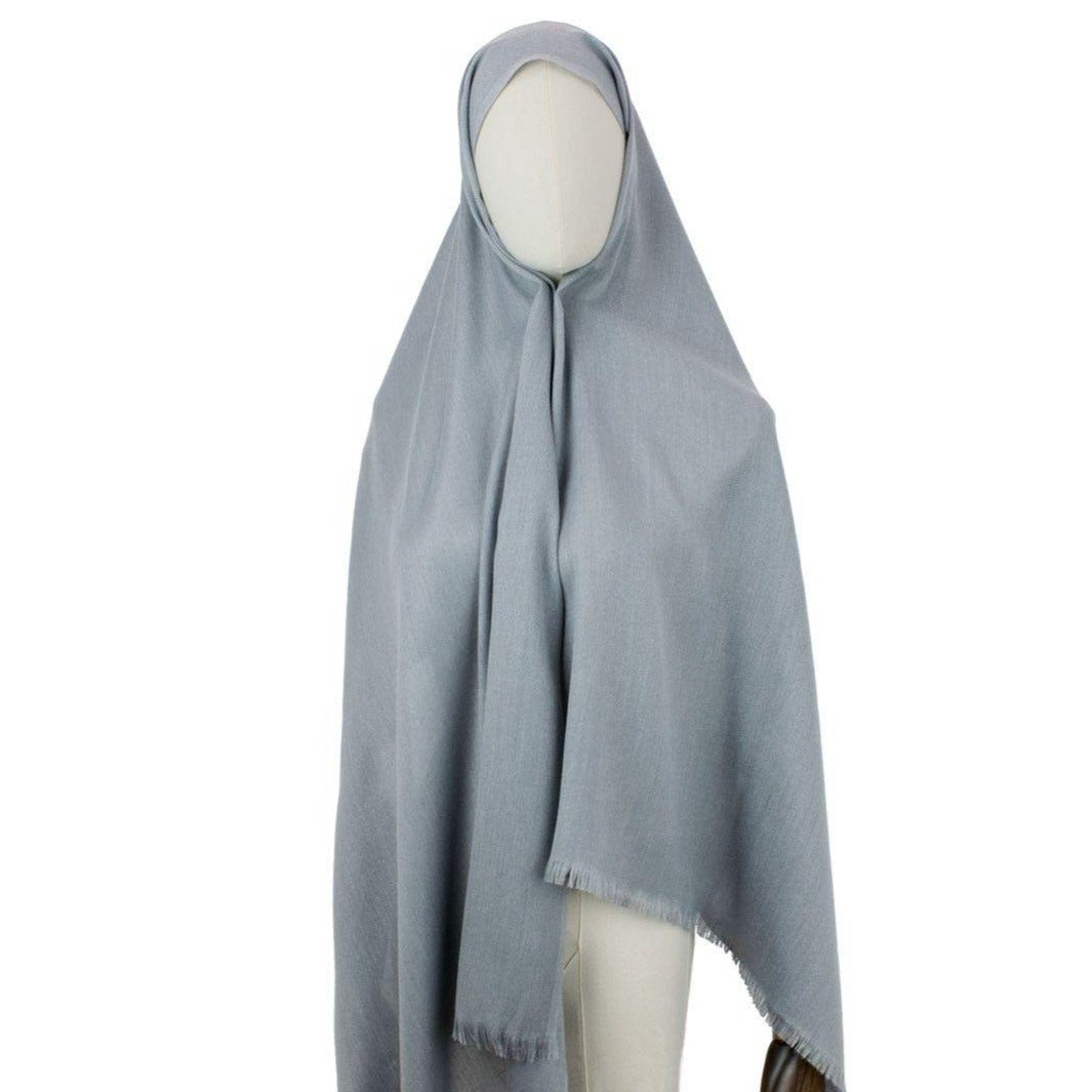 Hijab  "Fringe" in Silver-Grey