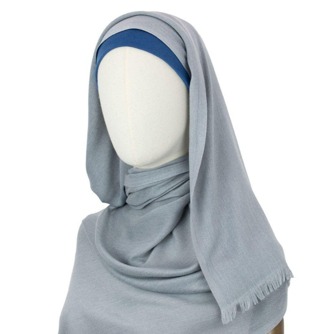 Hijab "Fringe" in Silver-Grey