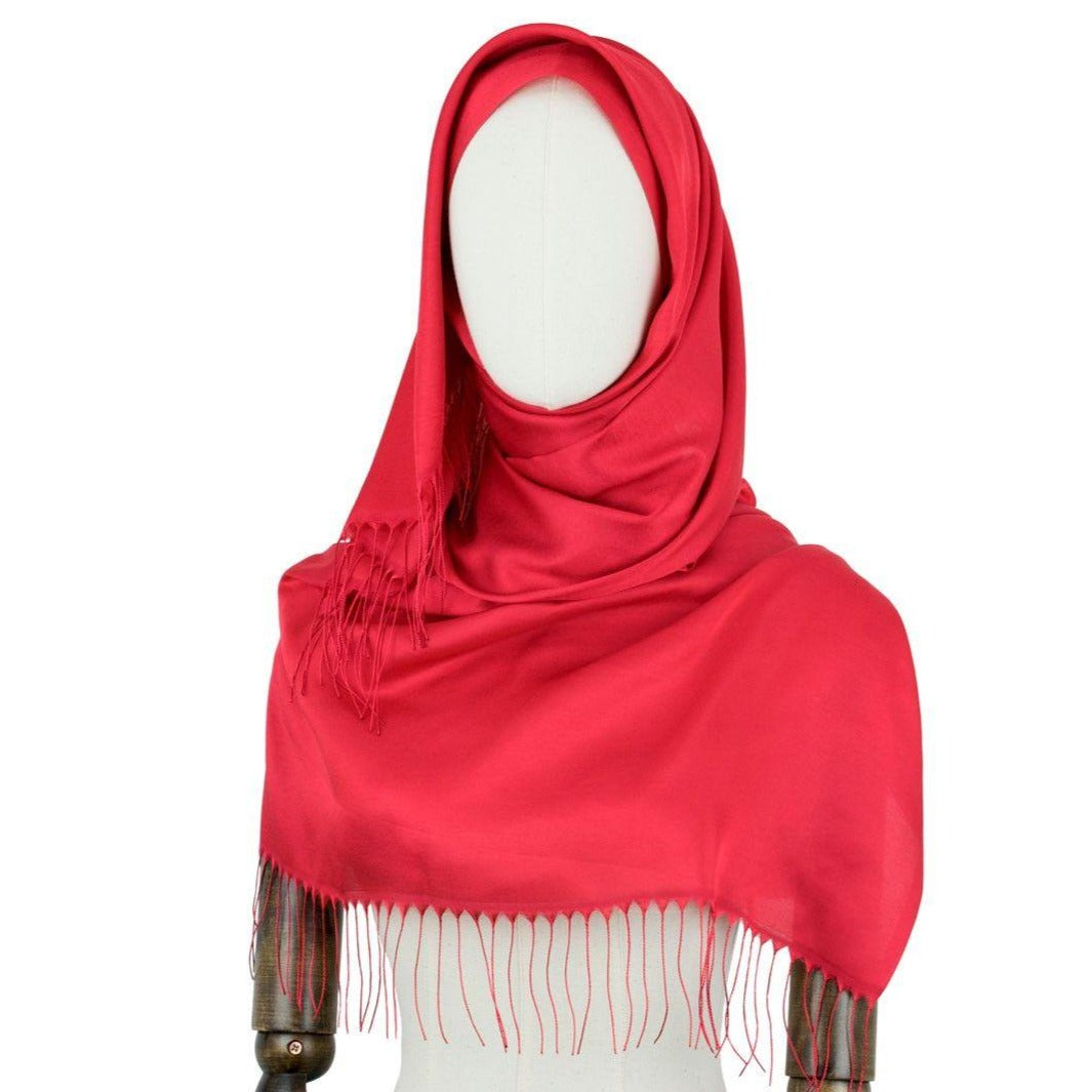 Hijab Style Fringe in Torch Red