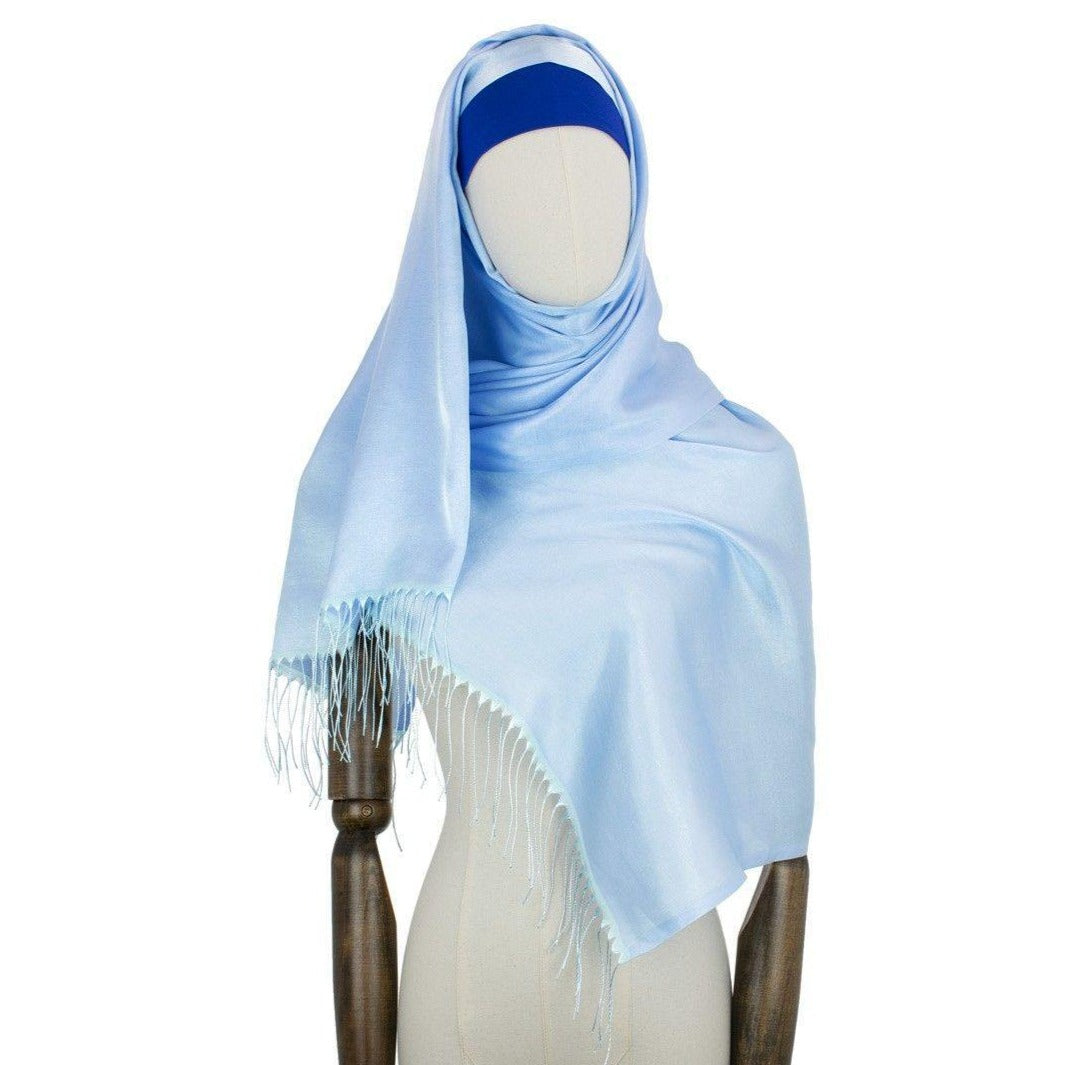 Hijab Kopftuch "Fringe" in Onahau Blue