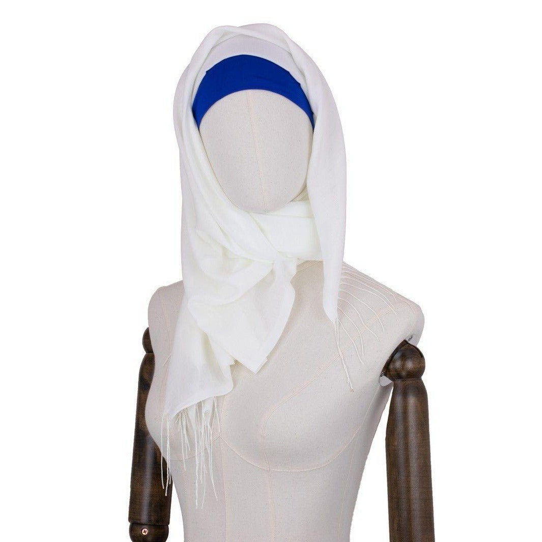 Hijab Kopftuch "Fringe" in Mirror White