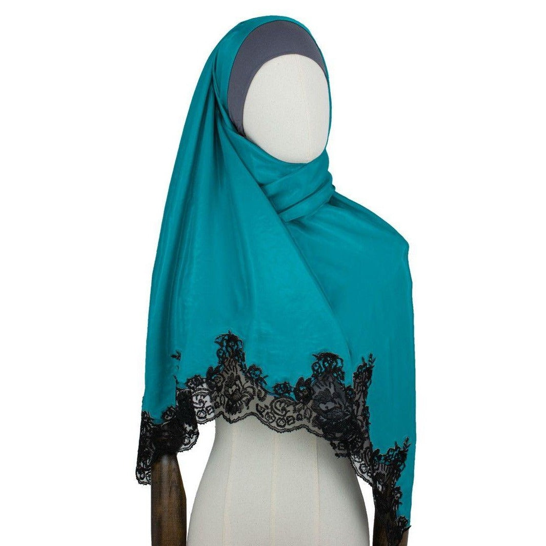 Kopftuch Hijab Lace in Grün