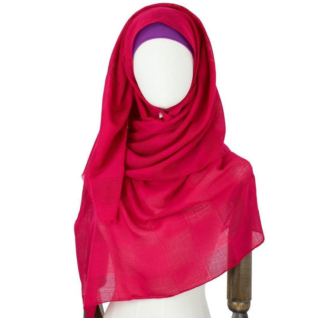 Hijab Kopftuch Squares in Rot
