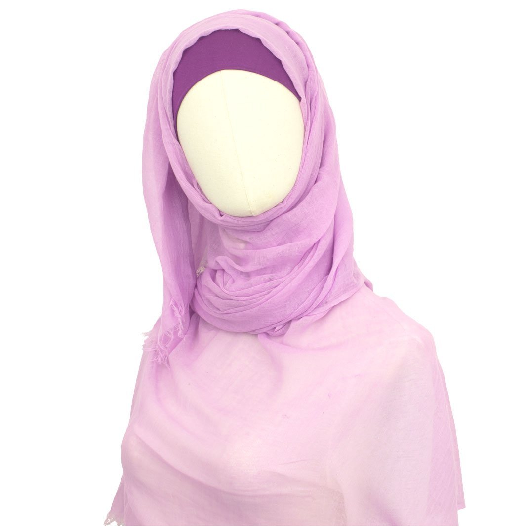 Baumwolle Hijab Kaska in Lila