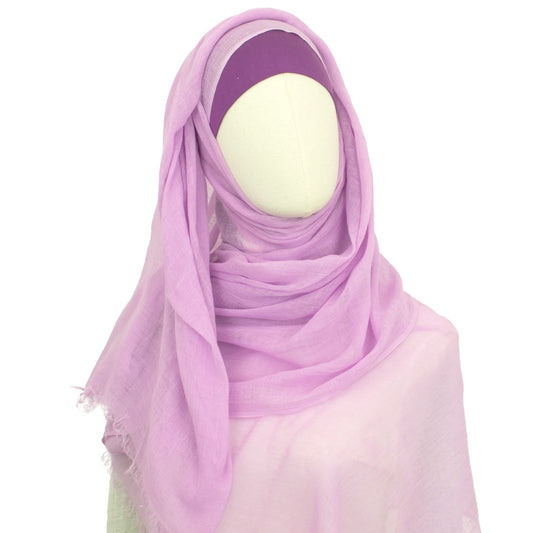 Baumwolle Hijab Kaska in Lila