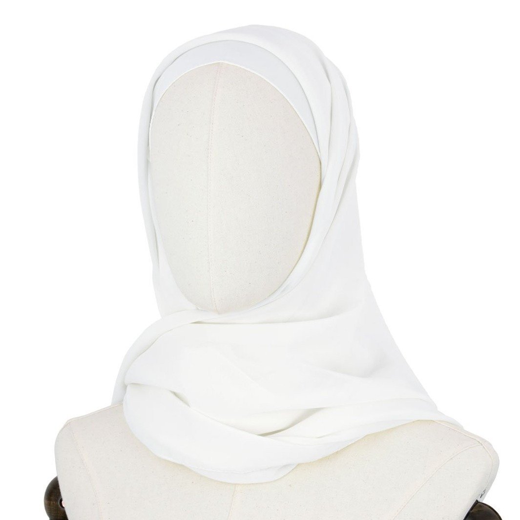 Chiffon Hijab Gentle in  Sanft-Weiß