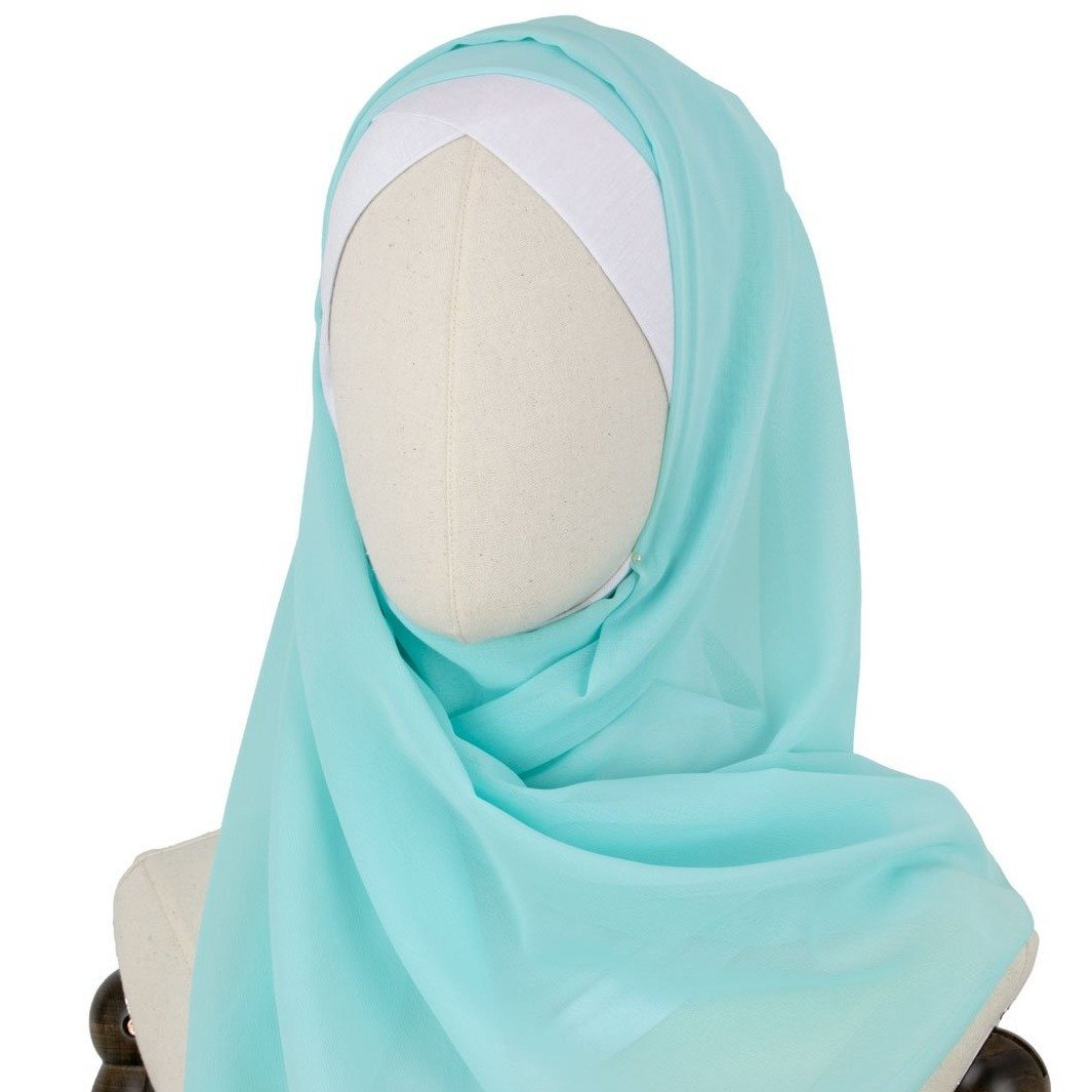 Chiffon Hijab Gentle in Türkis Blau
