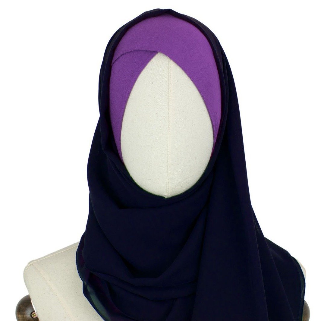 Chiffon Hijab Style Gentle in Mitternachtsblau