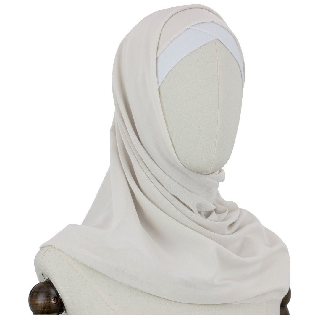 Chiffon Hijab in Misty Grau