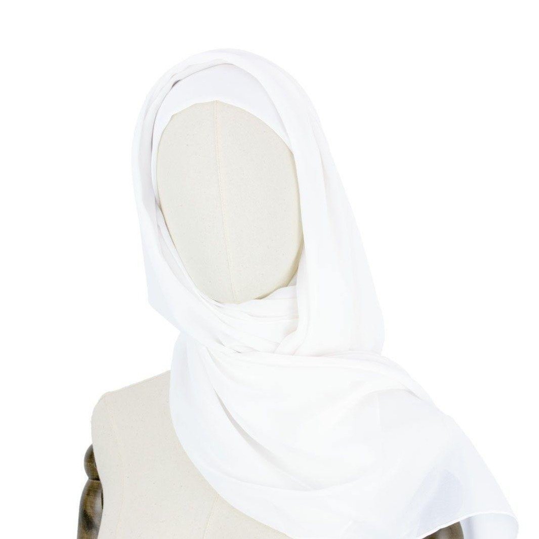 Chiffon Hijab in Weiß
