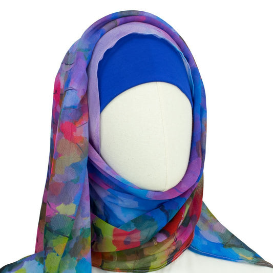Hijab Style Kopftuch Basiate mit Blumen Dekor