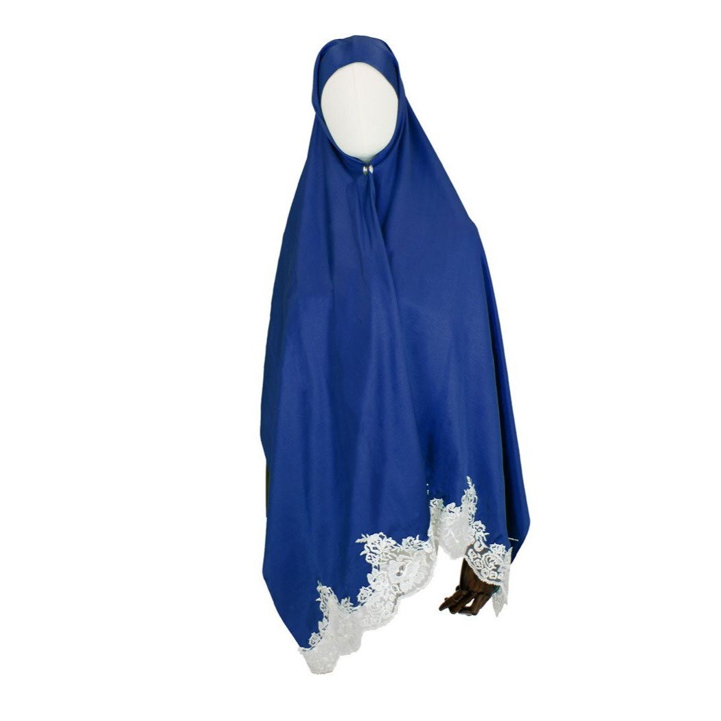 Hijab Style Lace Kopftuch Deep-Blue