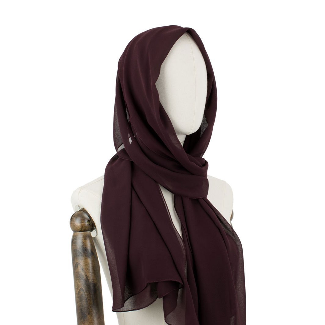Chiffon Hijab Style Gentle in Rustikal-Rot