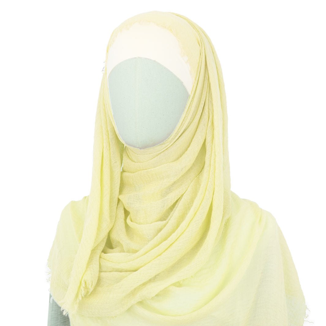Crinkle Hijab Alya Easy Yellow