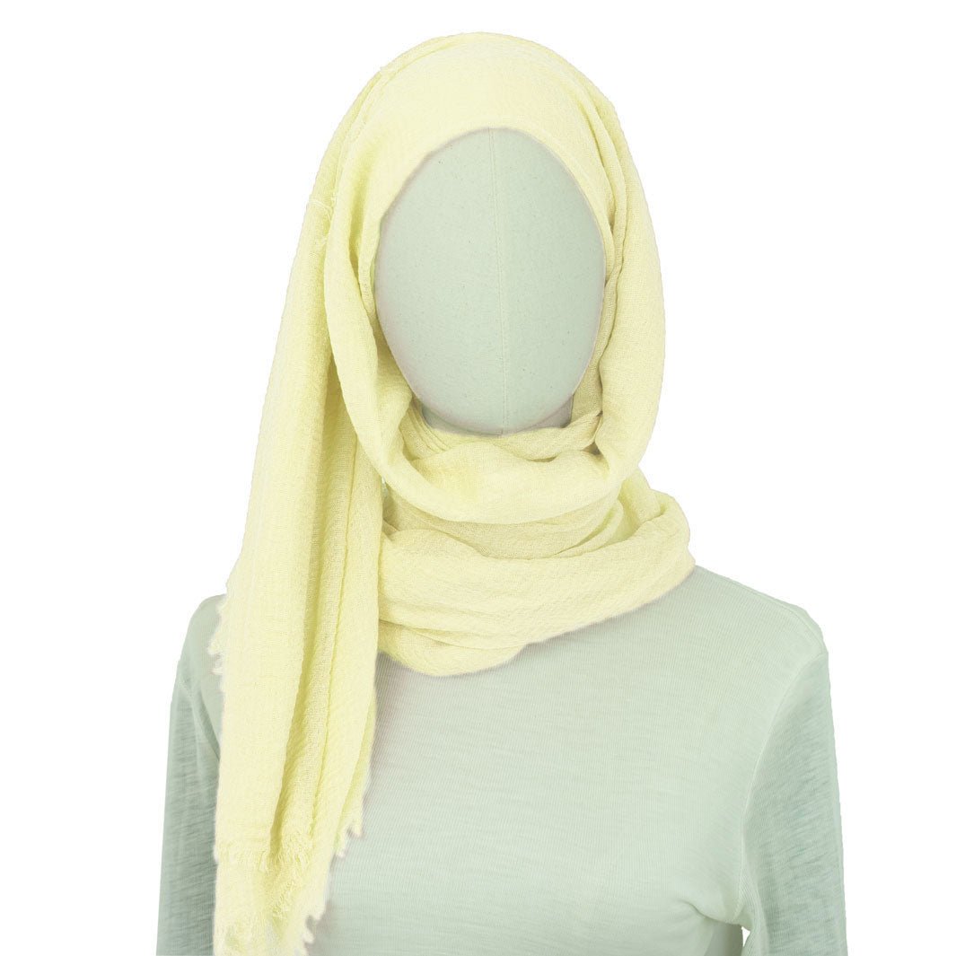Crinkle Hijab Alya Easy Yellow