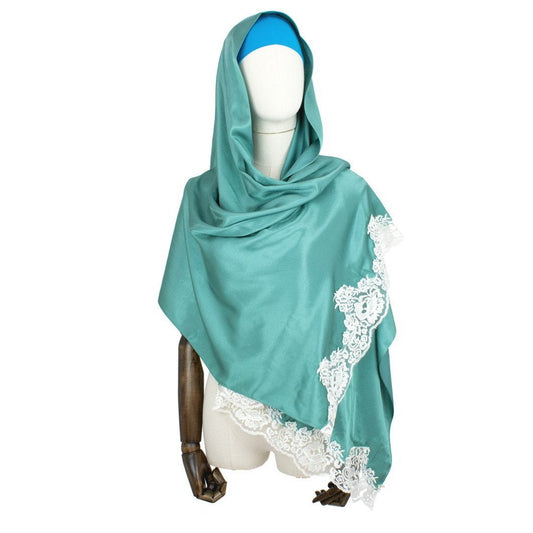 Hijab Kopftuch Lace in Minz-Grün