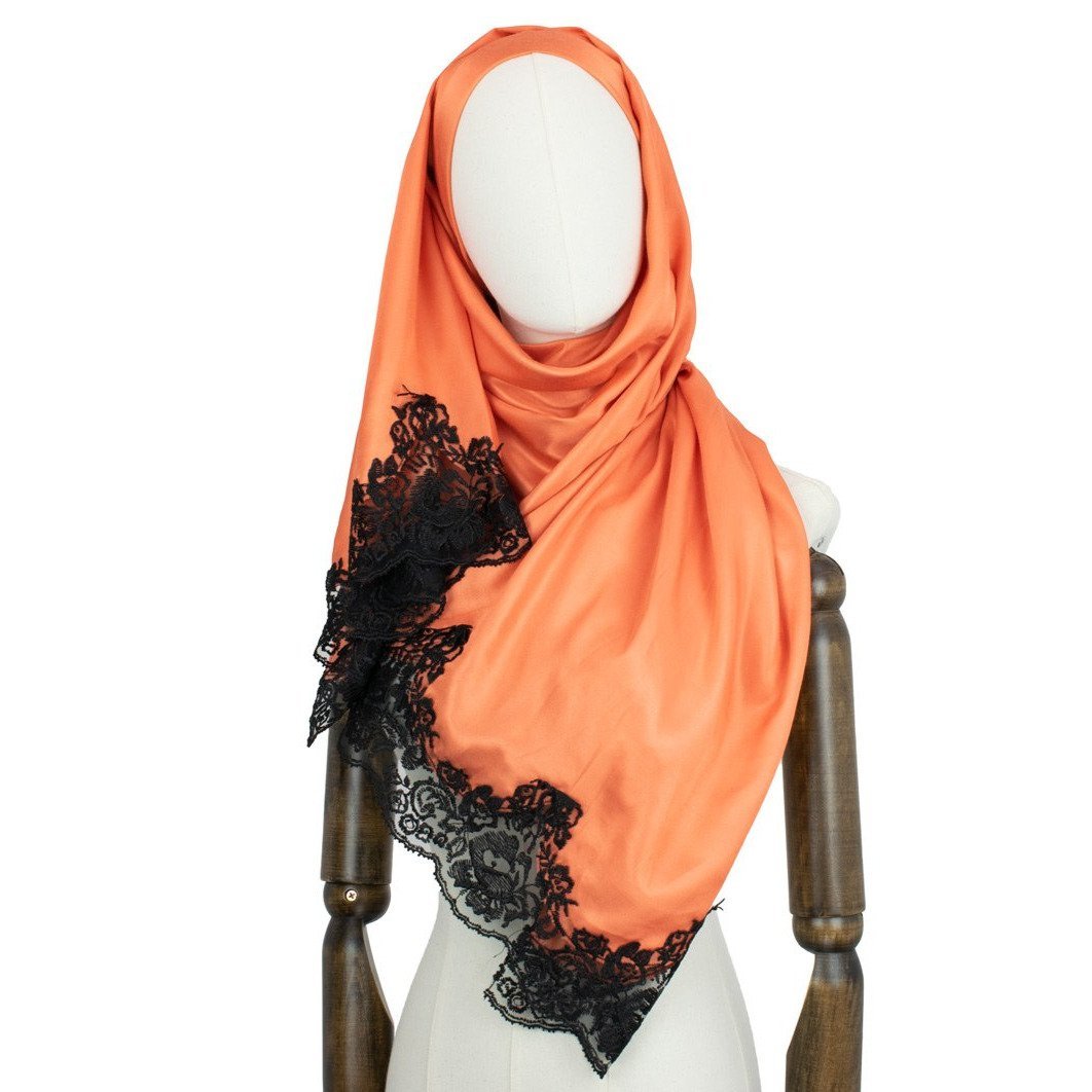 Hijab Style "Lace" Kopftuch in Orange