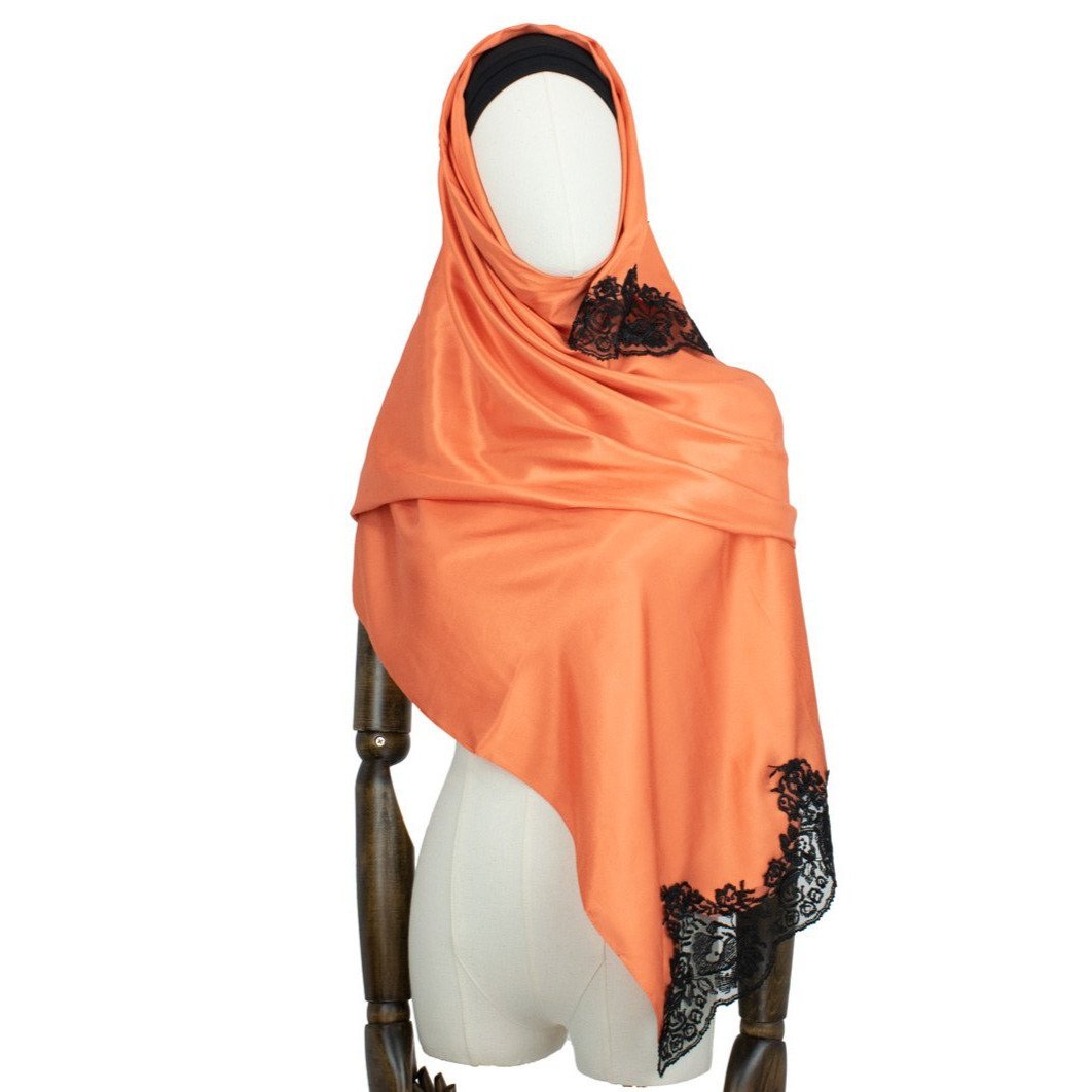 Hijab Style "Lace" Kopftuch in Orange