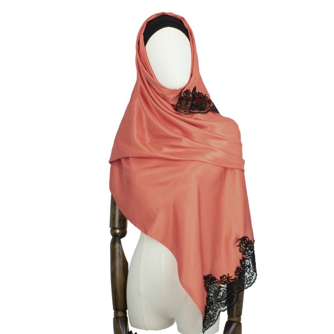 Hijab Style "Lace" Blut-Orange Kopftuch