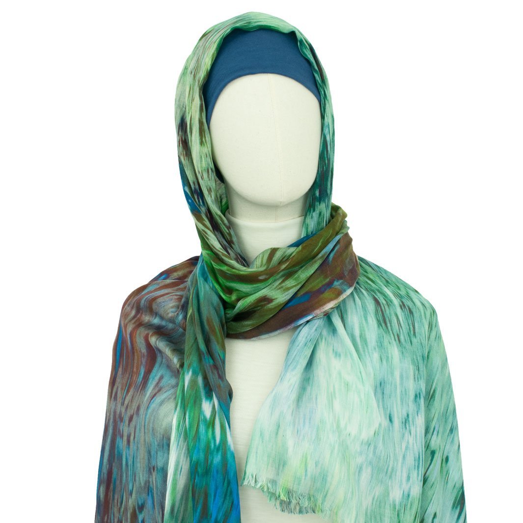 Hijab Kopftuch Sama Flusstanz grün