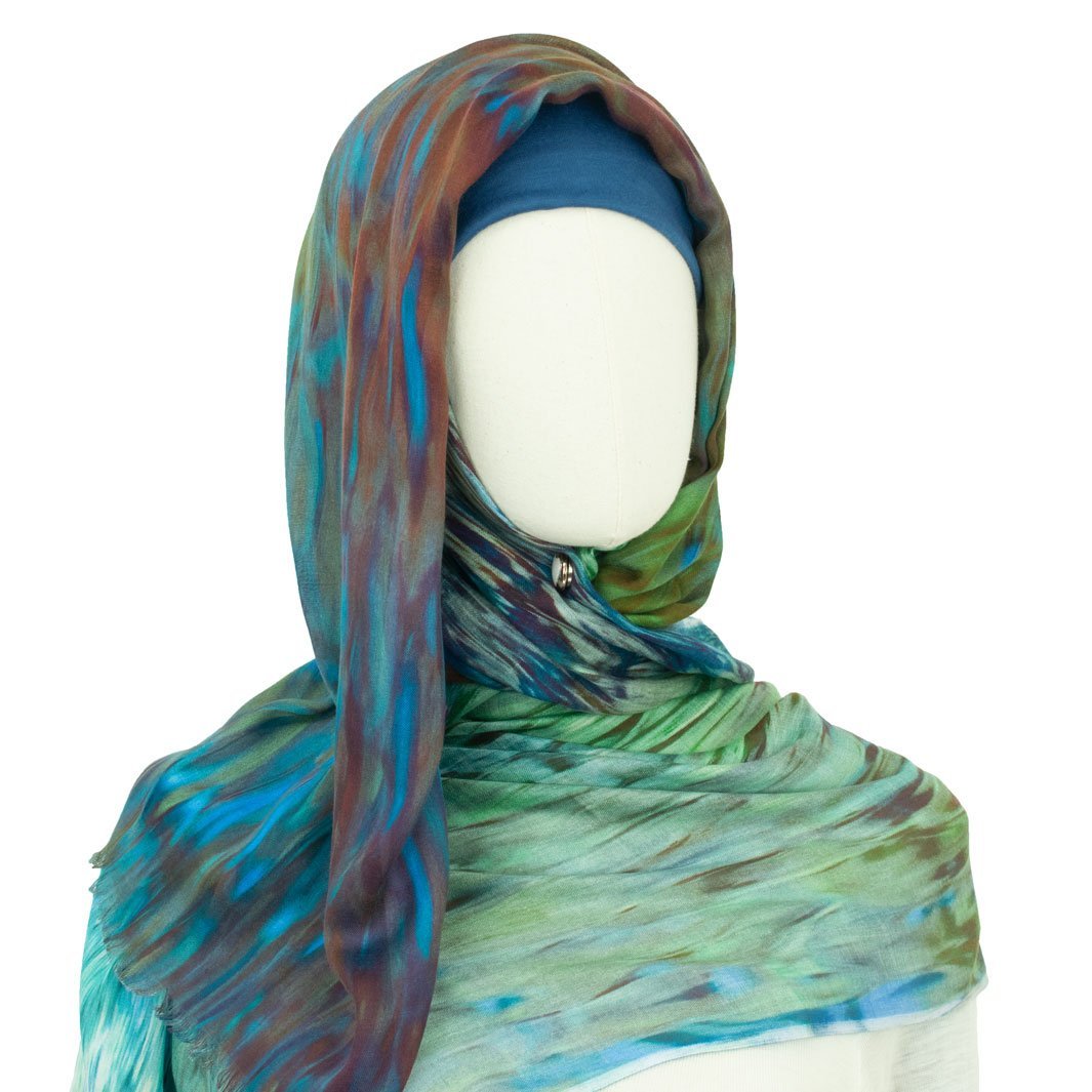Hijab Kopftuch Sama Flusstanz grün