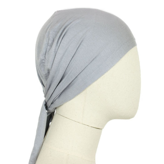 Hijab Untertuch Tie Back Silber-Grau