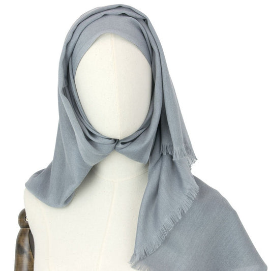 Hijab Kopftuch "Fringe" in Silver-Grey