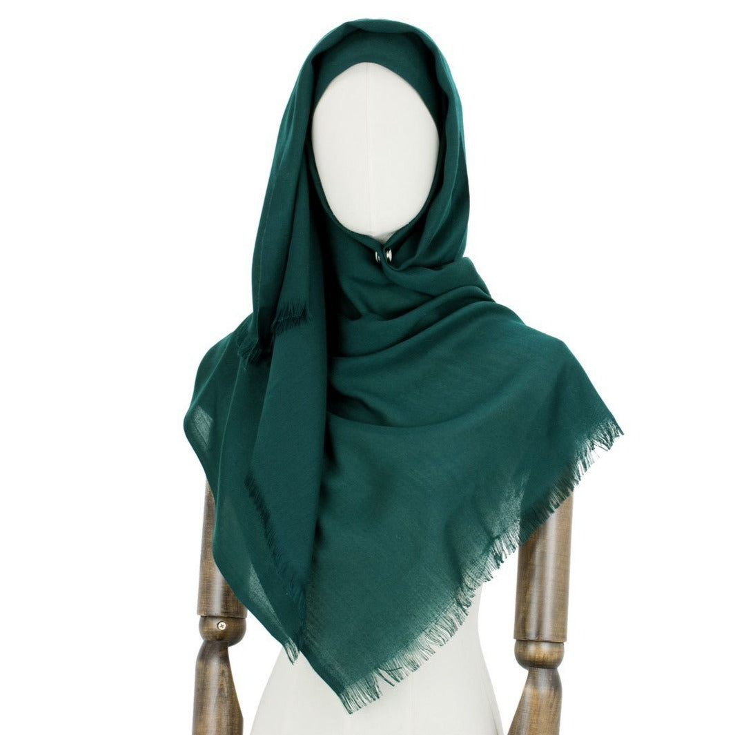 Hijab Kopftuch "Fringe" in Plantation Green