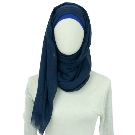 Crinkle Hijab Style Alya-Tief Blau