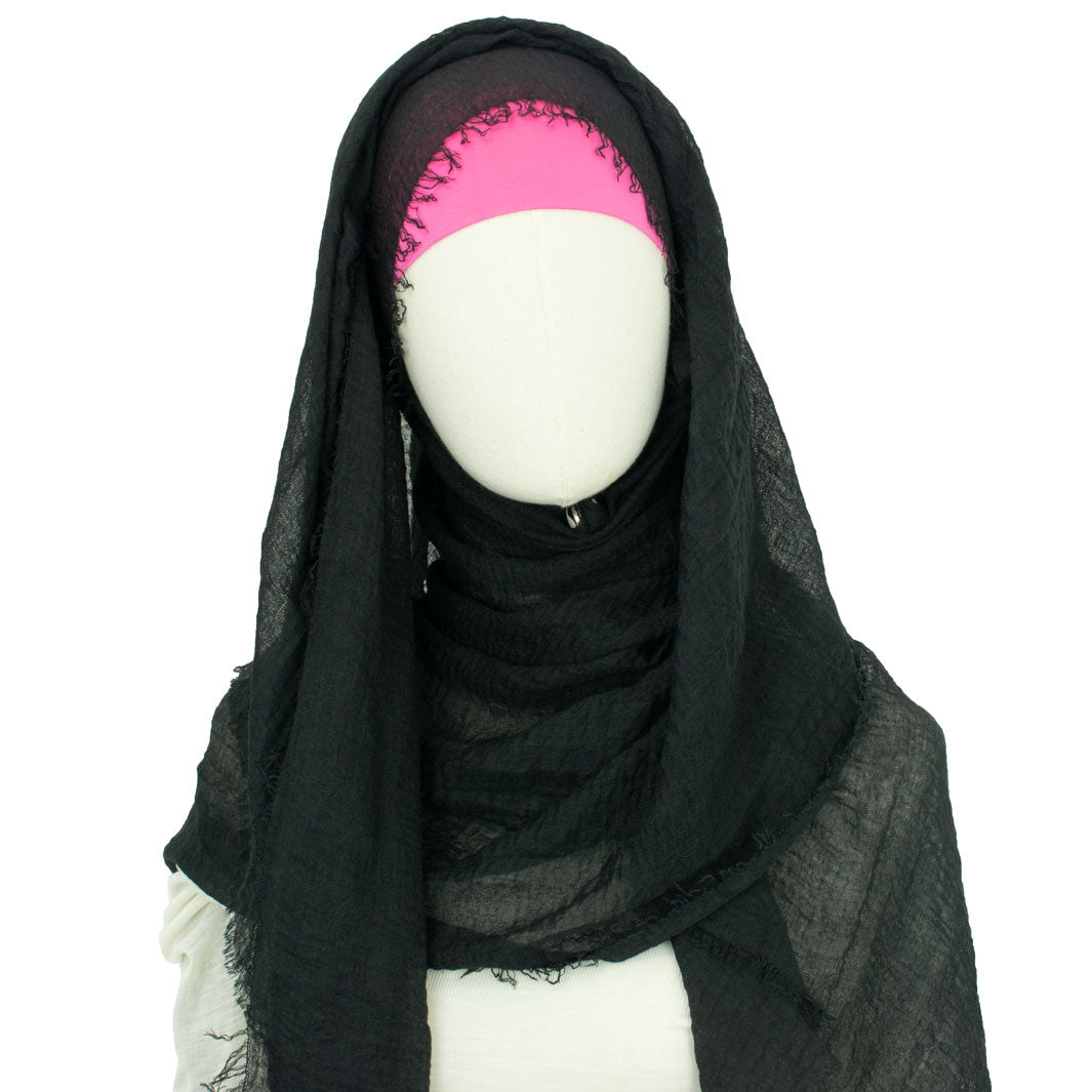 Crinkle Hijab Alya-Schwarz